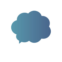 Speech bubble of cloud 