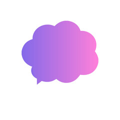 Speech bubble of cloud 