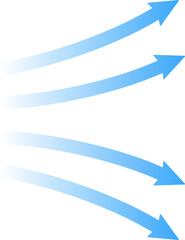 Air flow movement of arrow direction
