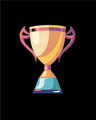 deluxe modern olympic grand winner #1 trophy number one winner's golden shine winner's circle brand new award sweepstakes winning bronze blank name plate trophy transparent single icon generative ai