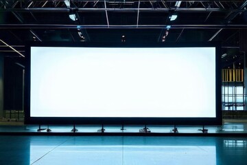 Billboard mockup image, large clean white surface, empty large advertising space, Bigboard