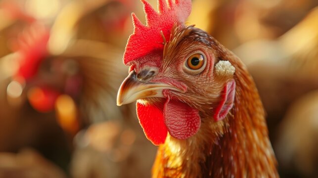 An image of a solarpowered automated lighting system in a poultry house reducing energy costs and promoting sustainability.
