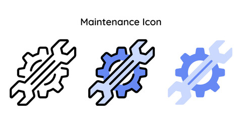 Maintenance icon related to maintenance, setting, internet, security.