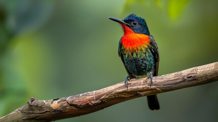 Magnificent bird perched on a branch