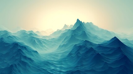 Abstract background of Mountains with glitch effects