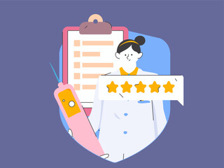 Medical characters fighting the epidemic flat vector concept operation hand drawn illustration
