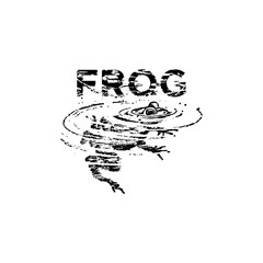 frog animal drawing vector.eps