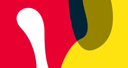 Minimalist simple flat colorful fluid geometric abstract background for summer