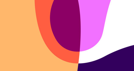 Minimalist simple flat colorful fluid geometric abstract background for summer