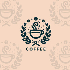 Functional coffee logo, futuristic and minimalist