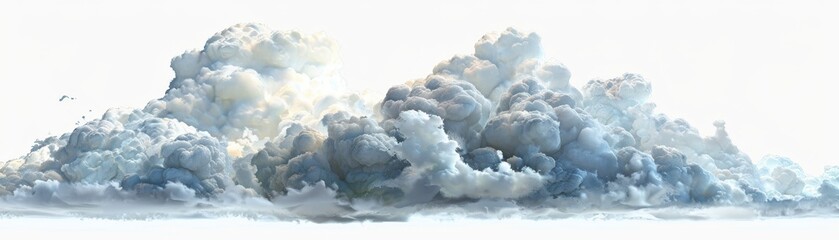 Realistic Cloud Atmosphere with Transparent Background for 3D Rendering