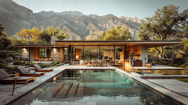 luxury modern residence house exterior aspen colorado - Powered by Adobe