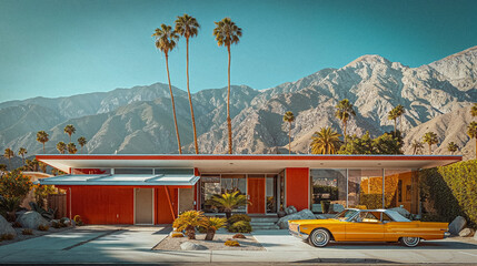 luxury modern residence house exterior palm springs