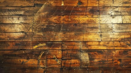 Fototapeta premium Ancient wood basketball court surface