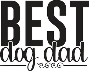 Best dog dad typography t shirt design