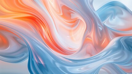 Obraz premium A minimalist swirly abstract liquid background with a limited color palette and subtle patterns, emphasizing the elegance of simplicity.