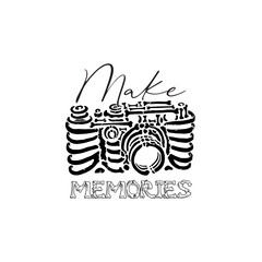 boned camera vector image design