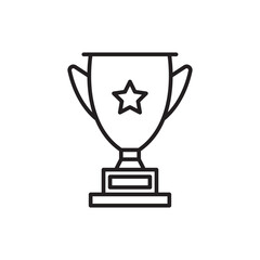 Trophy Cup icon, logo isolated on white background