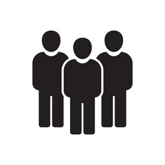 People icon vector isolated on a white background.