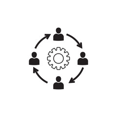 Business collaborate icon vector for graphic design, logo, web site, social media, mobile app, ui illustration