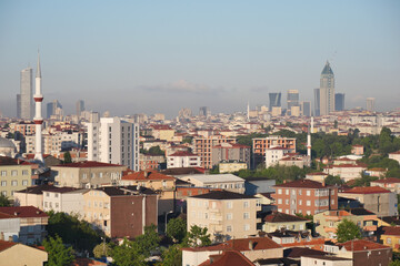 Arial View of Istanbul residential buildings 