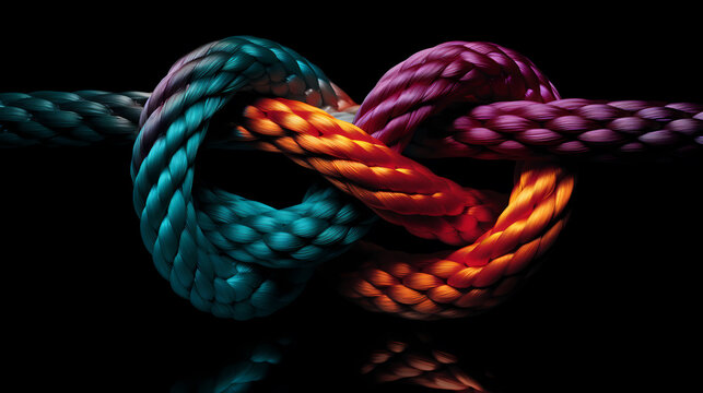 A colorful rope, a symbol of strength and unity