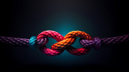 A colorful rope, a symbol of strength and unity