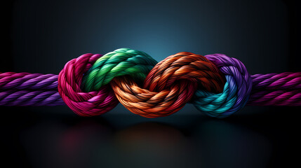 A colorful rope, a symbol of strength and unity