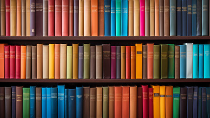 Antique books with colored leather