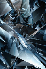 Obraz premium Abstract, geometric crystal shapes in a sleek, modern design. 