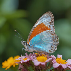 Obraz premium a butterfly that is sitting on a flower