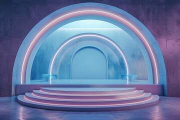 Obraz premium Futuristic Empty Podium