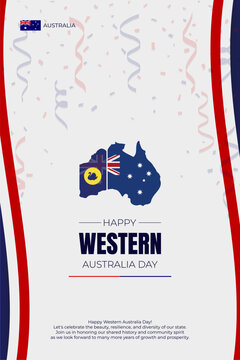 Happy Western Australia Day Poster Design templates in Vector Illustration. Western Australia day banner design templates