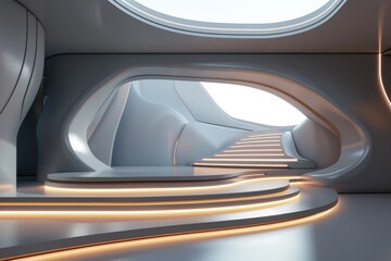 Fototapeta premium Futuristic Empty Podium