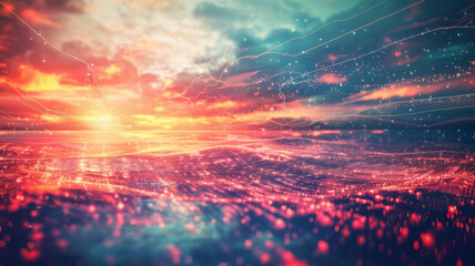 Fototapeta premium Endless horizons innovation limitless possibilities advanced technology abstract concept