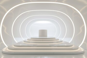 Obraz premium Futuristic Empty Podium