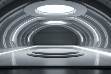 Obraz premium Futuristic Empty Podium