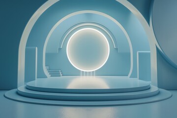 Obraz premium Futuristic Empty Podium