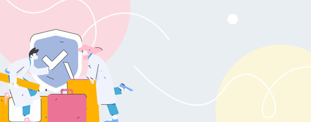 Medical characters fighting the epidemic flat vector concept operation hand drawn illustration
