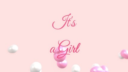 It's A Girl Text Animation. It's A Girl Gender Reveal Video Footage. Gender Reveal Concepts Video. It's A Girl.