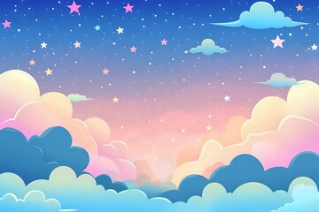 Magical Sky Scene with Soft Hues