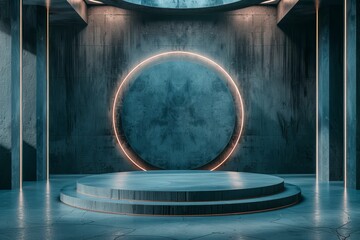 Futuristic Empty Podium