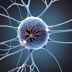 A nerve with multiple connection and artificially enhanced