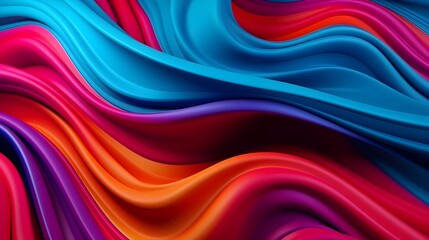 Mesmerizing Abstract Wavy Cloth Animation with Satisfying Colorful Fluid Motions