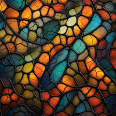 Broken colorful glass texture art