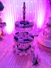 Decorative cakes on a party table