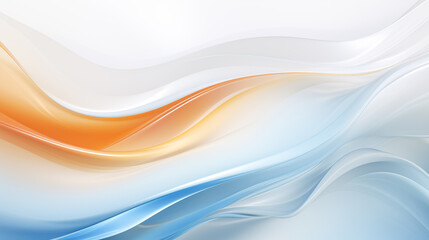 a colorful abstract painting of a wave with orange and blue colors