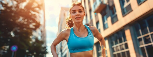 Fit woman exercising outdoors - Sporty young woman doing fitness workout on city street - Active girl jogging outdoors, sporty lifestyle concept, 4k HD wallpaper, background, generated by AI.Active Yo
