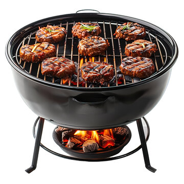 recommend clip art: barbecue grill isolated on transparent background ,black bbq grill png ,generative ai