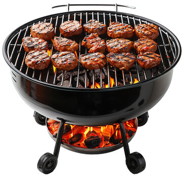 recommend clip art: barbecue grill isolated on transparent background ,black bbq grill png ,generative ai